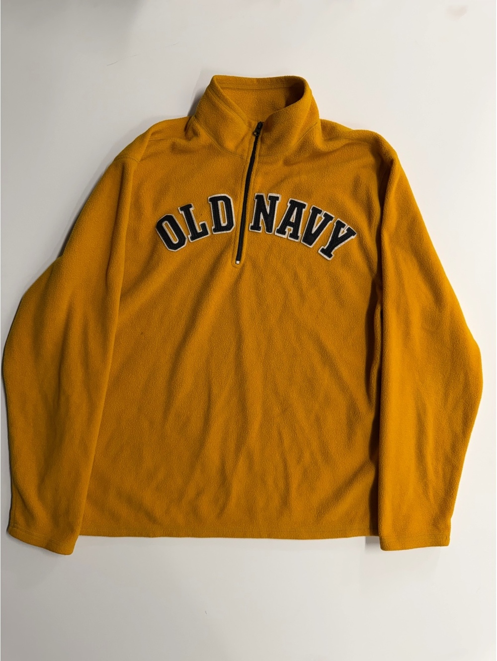 Old Navy Men's Mustard Yellow Fleece Jacket Large